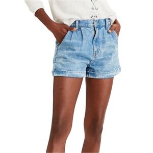 American Eagle Outfitters Denim‎ Pleated Mom Short Classic Blue Size 6
